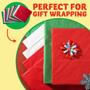 36 Sheets Christmas Tissue Paper Red, Green & White