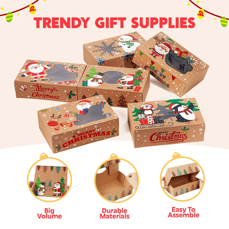 24PCS Christmas Cookie Boxes for Gift Giving