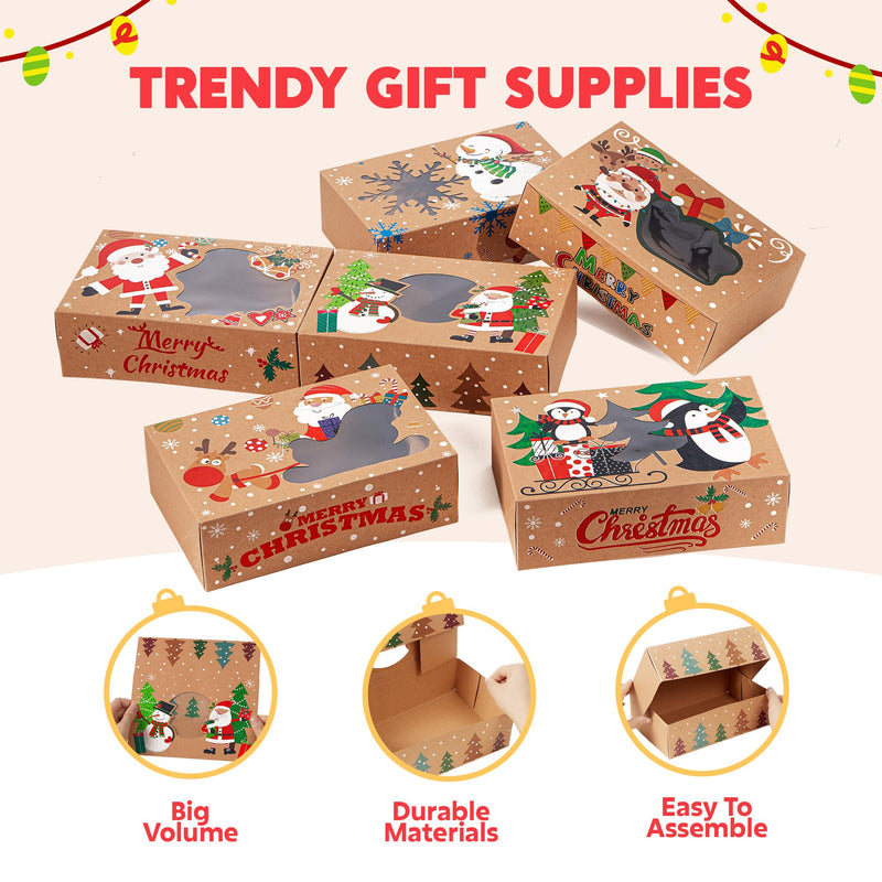 12PCS Christmas Cookie Boxes for Gift Giving