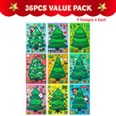 36 Pcs Christmas Tree Stickers Make Your Own Xmas Stocking Stuffers