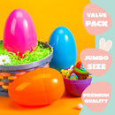 24 Pcs Large Plastic Easter Eggs, 6 Inches Colorful Jumbo Eggs Fillable
