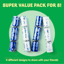 10in Snowflake Christmas No-Snap Party Favor, 8 Pcs