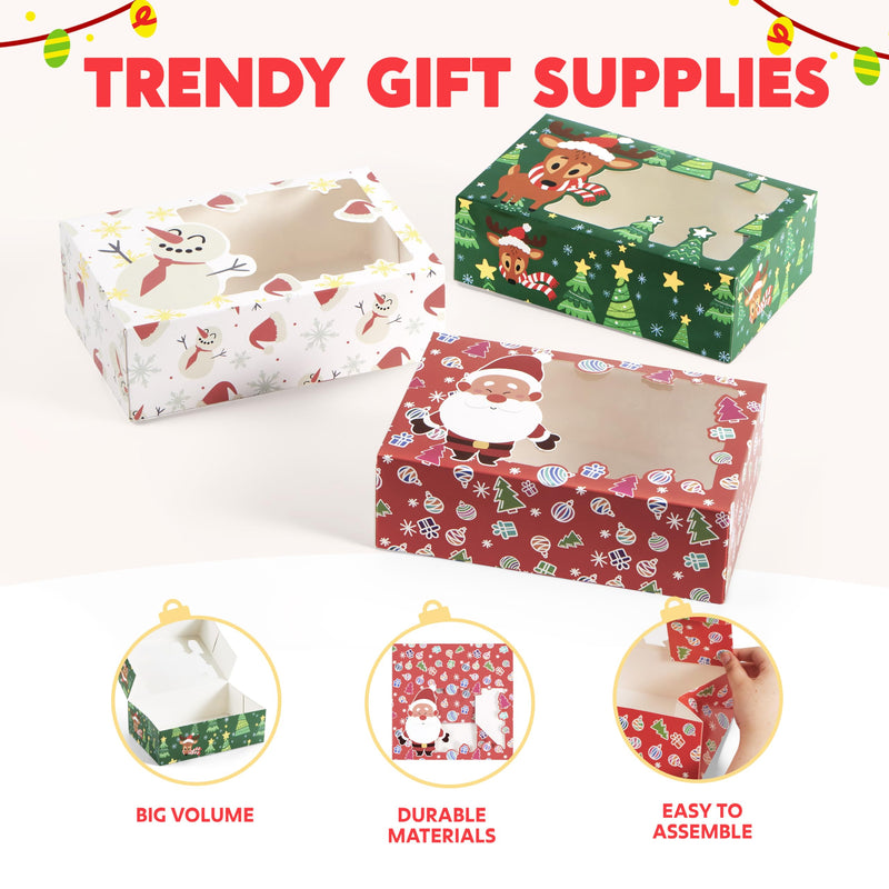 12 PCS Christmas Cookie Boxes for Gift Giving