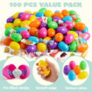100 Pcs Prefilled Easter Eggs with Candy