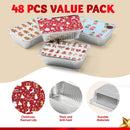 48 Pcs Christmas Cookie Tins with Lids for Gift Giving