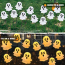 2 Pcs 12LEDs Solar Cute Ghost Lights