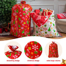 2 PCS Large Red & White Christmas Holiday Plastic Gift Bags