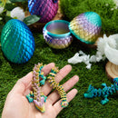 4 Pcs 3D Printed Dragon Eggs with Laser Dragon, Cool Articulated Toys for Kids