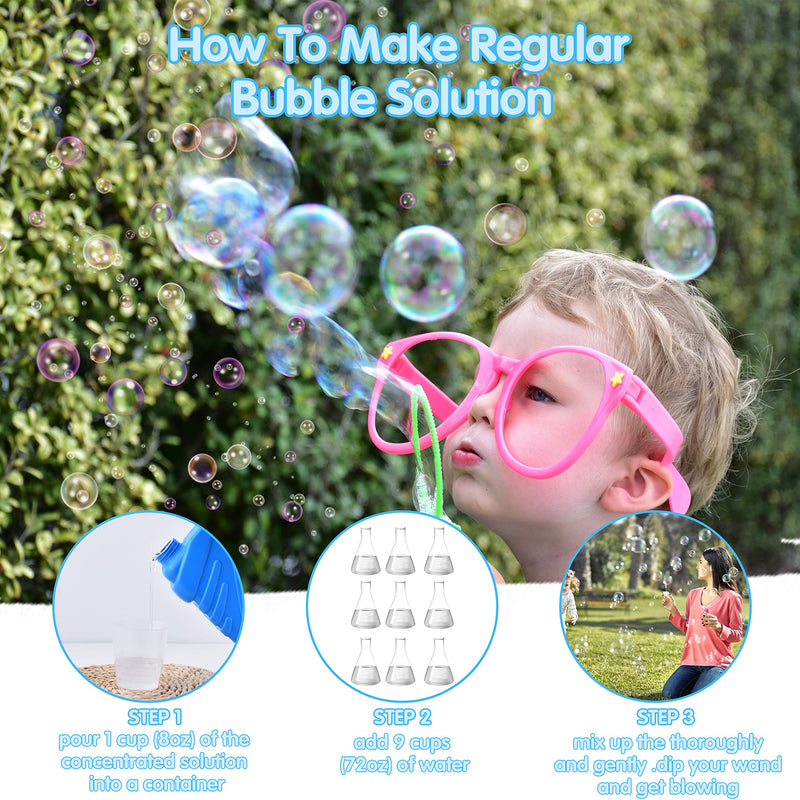 32 oz Bubble Solution Concentrated, 2 pcs Blue