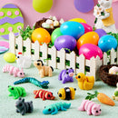 12Pcs Prefilled Easter Eggs with 3D Mini Animals