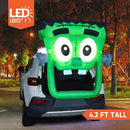 4.3ft Halloween Inflatable Green Face Zombie Trunk Or Treat