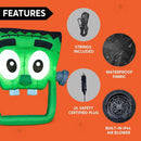 4.3ft Halloween Inflatable Green Face Zombie Trunk Or Treat