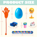400Pcs Prefilled Easter Eggs with Assorted Toys Inside, Include 400 Pcs Plus Stickers