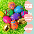 44Pcs 3.15in Printed Eggs Include 8 Golden Eggs for Easter Egg Hunt