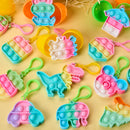 46Pcs Pre Filled Colorful Eggs with Pop Keychains with 23 Pop Fillers for Easter Egg Hunt