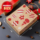 48 Christmas Kraft Gift Bags 7in x 9in x 3.5in for Gifts Party Supplies