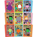 JOYIN 48Pcs 8 Vampire Styles Halloween Make-a-face Sticker Sheets