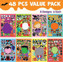 JOYIN 48Pcs 8 Vampire Styles Halloween Make-a-face Sticker Sheets