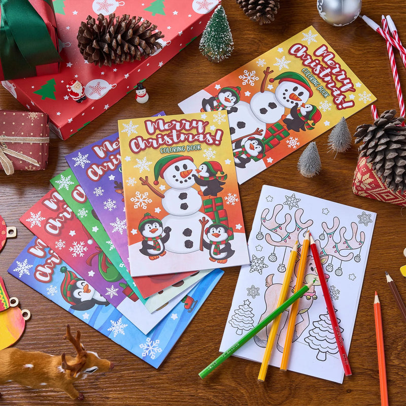 48 Pcs Christmas Kids Coloring Book Bulk in 6 Covers