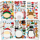 48 Pcs Christmas Make A Face Sticker, Xmas Stickers