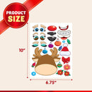 48 Pcs Christmas Make A Face Sticker, Xmas Stickers