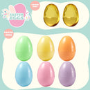48Pcs Easter Eggs Pastel Color Golden Plastic Fillable For Easter Hunt Party Favors