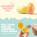 48Pcs Easter Eggs Pastel Color Golden Plastic Fillable For Easter Hunt Party Favors