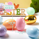 48Pcs Easter Eggs Pastel Color Golden Plastic Fillable For Easter Hunt Party Favors