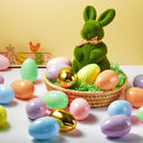 48Pcs Easter Eggs Pastel Color Golden Plastic Fillable For Easter Hunt Party Favors