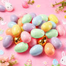 48Pcs Easter Eggs Pastel Color Golden Plastic Fillable For Easter Hunt Party Favors