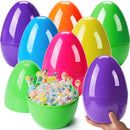48Pcs Giant Plastic Easter Eggs Bright Fillable Eggs for Easter Egg Hunt Basket Stuffers
