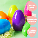 48Pcs Giant Plastic Easter Eggs Bright Fillable Eggs for Easter Egg Hunt Basket Stuffers