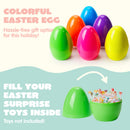48Pcs Giant Plastic Easter Eggs Bright Fillable Eggs for Easter Egg Hunt Basket Stuffers