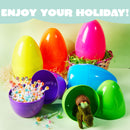 48Pcs Giant Plastic Easter Eggs Bright Fillable Eggs for Easter Egg Hunt Basket Stuffers
