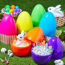 48Pcs Giant Plastic Easter Eggs Bright Fillable Eggs for Easter Egg Hunt Basket Stuffers