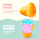 48Pcs Prefilled Easter Eggs with Assorted Toys, Filled with Mochi and Pop Bubble