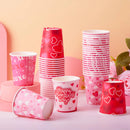 48Pcs Valentine’s Day Disposable Cups Party Supplies 9 oz Paper Cocoa Cups