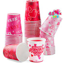 48Pcs Valentine’s Day Disposable Cups Party Supplies 9 oz Paper Cocoa Cups