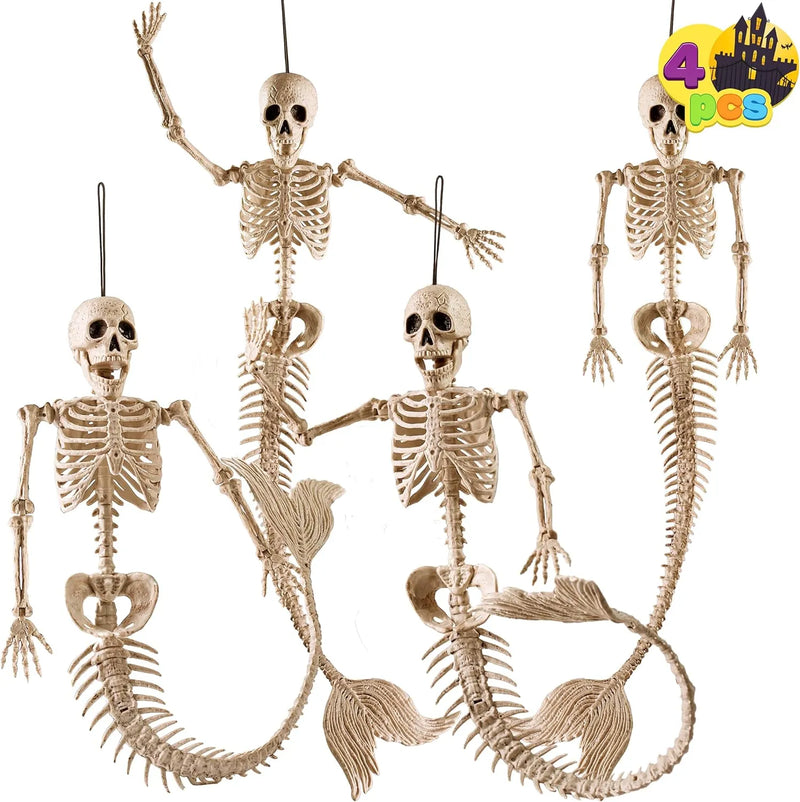 4 PCS Mermaid Skeleton 20in Plastic Bones with Movable Posable Joints