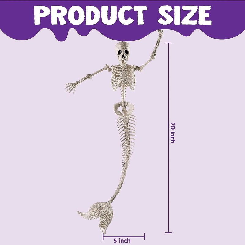 4 PCS Mermaid Skeleton 20in Plastic Bones with Movable Posable Joints