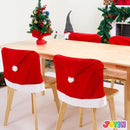 4Pcs Christmas Chair Cover, Red Santa Hat Chair Slipcovers