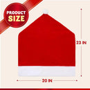 4Pcs Christmas Chair Cover, Red Santa Hat Chair Slipcovers