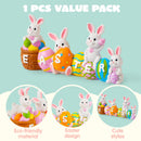 4 Pcs Easter Bunny & Egg Resin Tabletop Decor for Home & Office