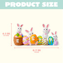4 Pcs Easter Bunny & Egg Resin Tabletop Decor for Home & Office