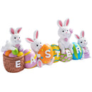 4 Pcs Easter Bunny & Egg Resin Tabletop Decor for Home & Office