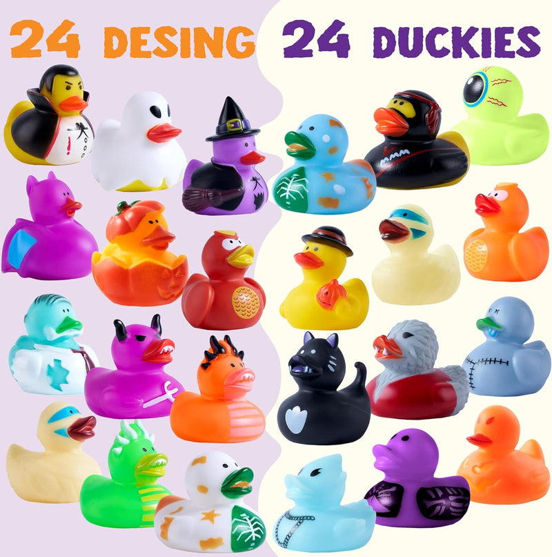 24Pcs Halloween Floating Rubber Ducks