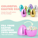 12Pcs Large Metallic Easter Eggs, 6 Inches Colorful Jumbo Eggs Fillable