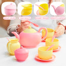 18PCS Pretend Tea Party Set - Pink Teapot
