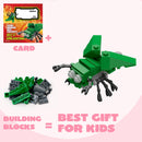 24 Packs Valentines Day Cards with Animal Building Blocks for Gifts Party Favor