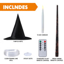 20Pcs Halloween Floating Candles and Witch Hat